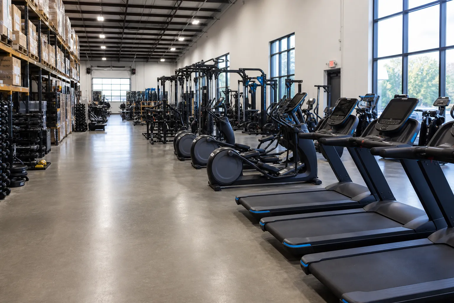 Gym equipment sales and service workflow