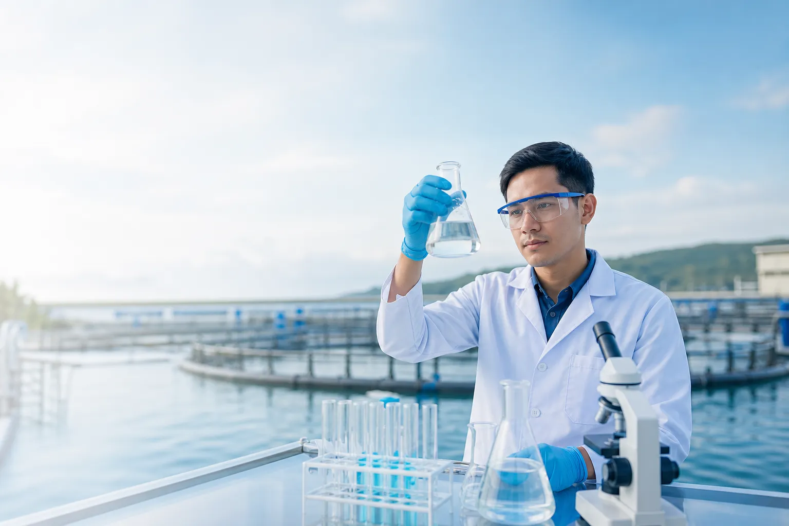 Aquaculture lab testing workflow