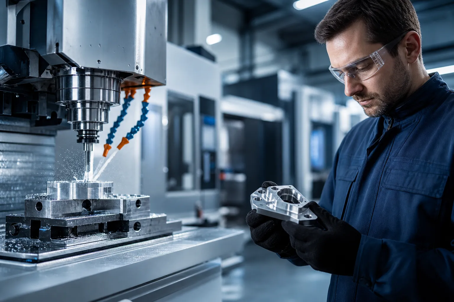 Precision CNC manufacturing workflow
