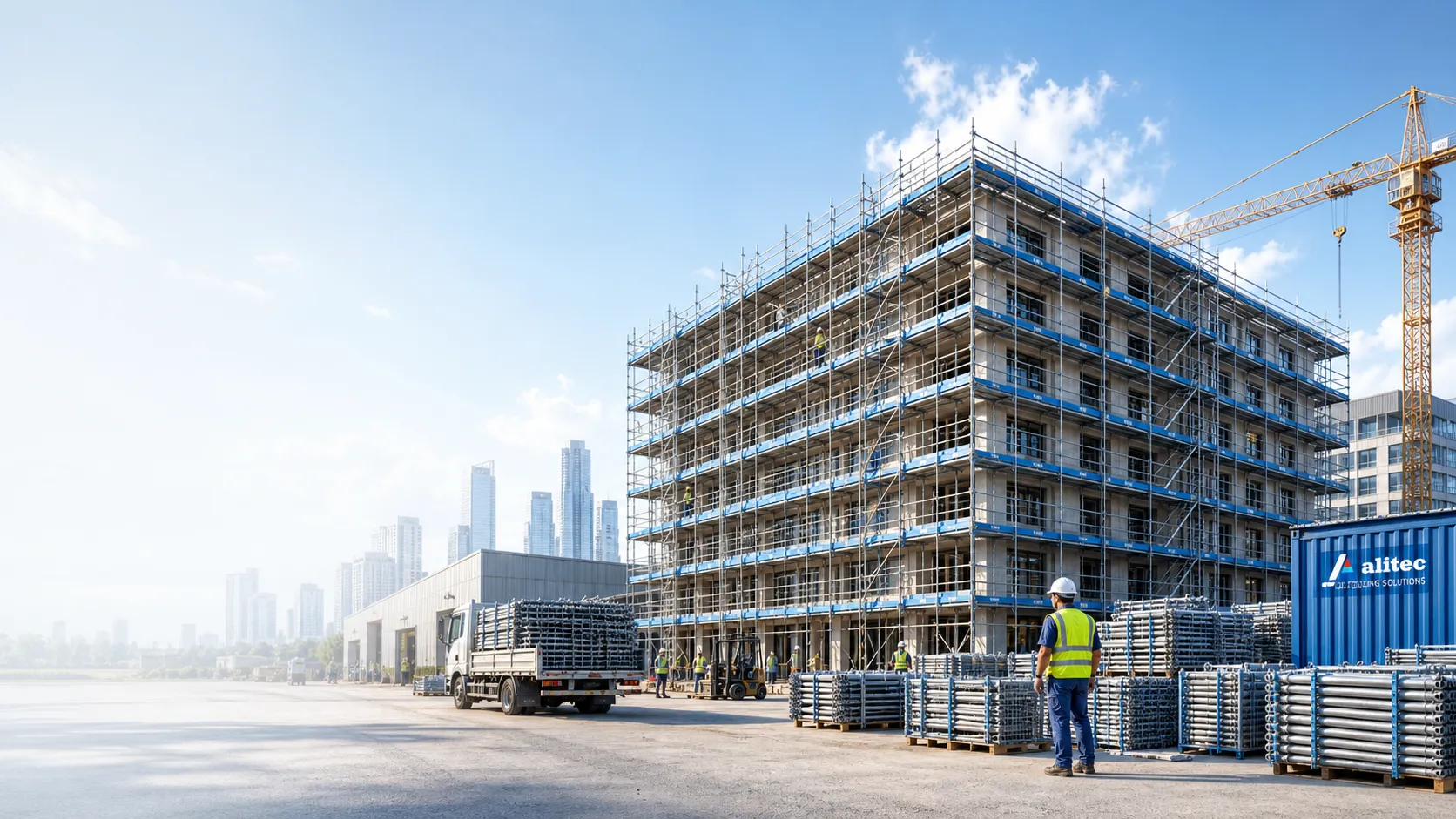 Scaffolding rental and claims workflow